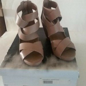 DV by Dolce Vita Pali Desert Leather Wedge Sandal Size 6.5M NIB